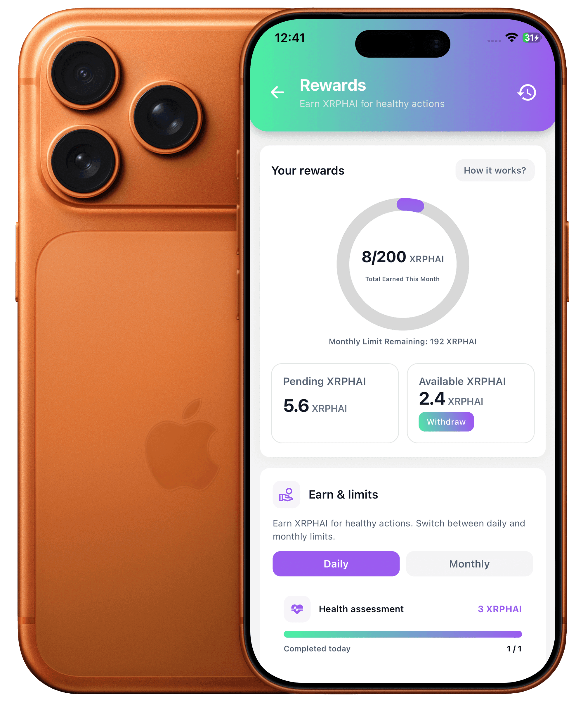 XRPH AI Rewards home preview