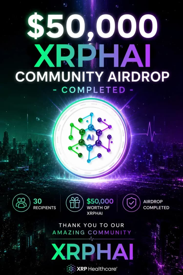 XRP Healthcare Completes $50,000 XRPHAI Community Airdrop