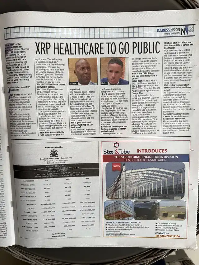 XRP Healthcare Spotlighted in New Vision – Uganda’s Leading News Outlet